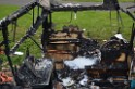 Wohnmobil ausgebrannt Koeln Porz Linder Mauspfad P124